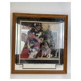 Steelers Mirror With Wood Frame, 26ï¿½ x 28ï¿½