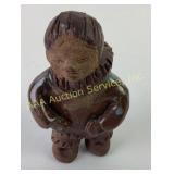 Ceramic Figurine With Brown Glaze Finish
