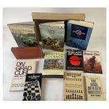 Books: civil War, revolutionary war, rising sun