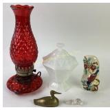 Anchor Hocking grapes Milk Glass compote dish