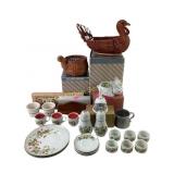 (2) Longaberger pottery votive candle cups, Avon