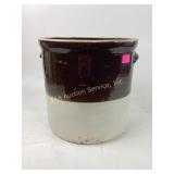 Lg Stoneware Crock #4 * cracks on bottom and
