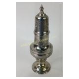 Fine English repousse silverplate sugar shaker