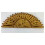 Handcarved Wooden Sunface Wall Decor