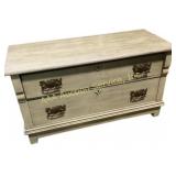 Wood Chest Two Drawers (Grey) 41 in. X 18 in. X