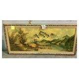 Framed Print on board, 30x65 "High