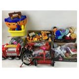 Toys: misc legos, Bob, the builder, transformers,