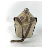 Military-Style Canvas-Wrapped Canteen With Strap