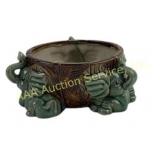 Ceramic Bowl with Elephant Motif Base