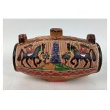 Barrel Shaped hand Painted canteen marked 58