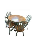 Round Wood Table 42 in. Light Wood Top and Light