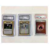Graded Pokemon Trainer and Energy Cards