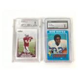 Graded Football cards: 1971 Topps #190 Bob Hayes,