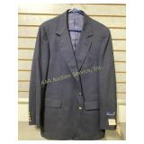 Menï¿½s Navy Single-Breasted Blazer with Gold Button