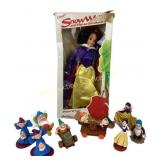 Disney Snow White Doll and Seven Dwarfs Figurines