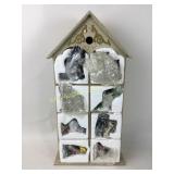 Bird Lovers Collectors wooden bird house stand