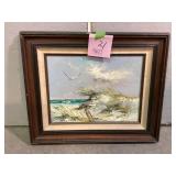 Framed Acrylic on Canvas Seascape signed Granger