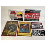 Metal Signs; Coca-Cola, Elvis And More