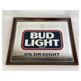 Bud Light On Draught Framed Mirror
