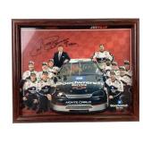 Framed NASCAR Team Photo With Autograph