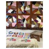 Patchwork Quilt, Crochet Blankets, and Wooden