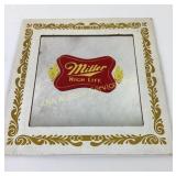 Miller High Life Metal Beer Advertising Mirror 8in