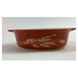 Pyrex 471-B Divided Casserole Dish Wheat Pattern