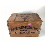 Budweiser Anheuser-Busch INC.Wooden Crate With Lid