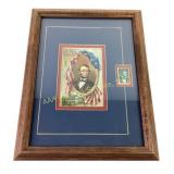 Abraham Lincoln Framed Print with Stamp