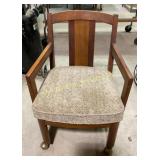 Wood Mission Upholstered Side Arm Chair with