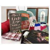 Handmade patchwork doll quilt, doll bed, assorted