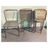 (4) Cosco fashion-fold MCM metal folding chairs