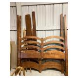 Queen size four poster bed frame, with slats and