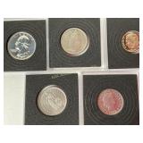 (5) Coins: Swiss 20 Rappen, 1957 Washington