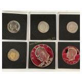 (6) Coins: 1977 Eisenhower Dollar, 1977 KENNEDY