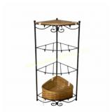 Longaberger corner table with basket