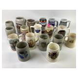 Steins: Sadler, Pearl, Budweiser, and more