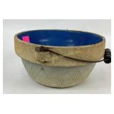 The German stoneware pottery bowl w/ handle