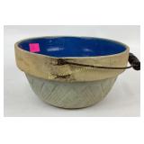 The German stoneware pottery bowl w/ handle