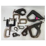 Assorted C-Clamps & Vice Grips