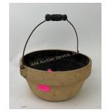 German pottery bowl with handle