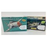 Lockheed F-80c NIB jet kit, Brewster F2A NIB
