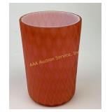 Victorian satin MOP DQ art glass tumbler