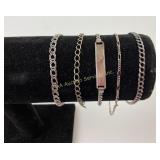 (5) sterling bracelets 14.3 grams