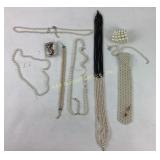 Costume Pearl and Bead Necklaces and Jewelry Piece