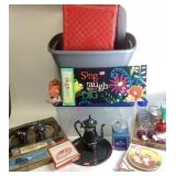 Household Items Including : Silverplate Tea Set an