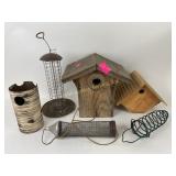 Bird houses, birdfeeders