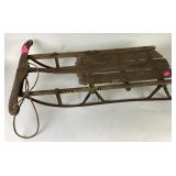 Primitive wooden sled