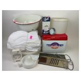 (2) Tupperware lg storage, Ball Zinc caps *