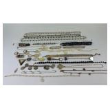 Costume jewelry necklaces, keychains, sweater